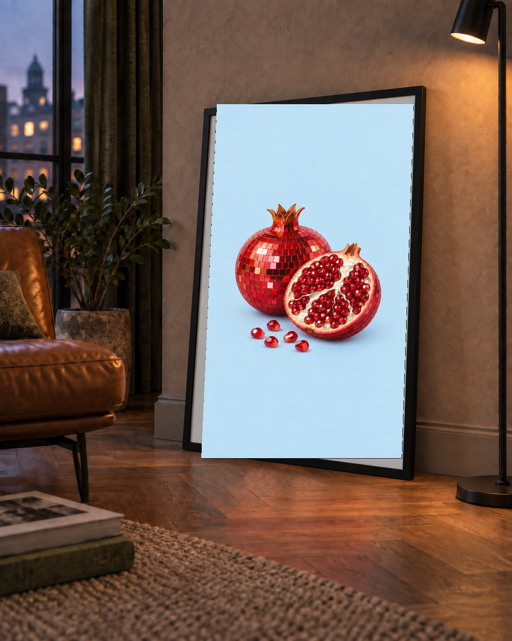 Modern Mozaik Nar İllüstrasyon Poster – Dijital Sanat