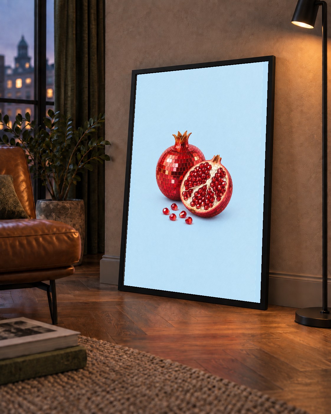 Modern Mozaik Nar İllüstrasyon Poster – Dijital Sanat