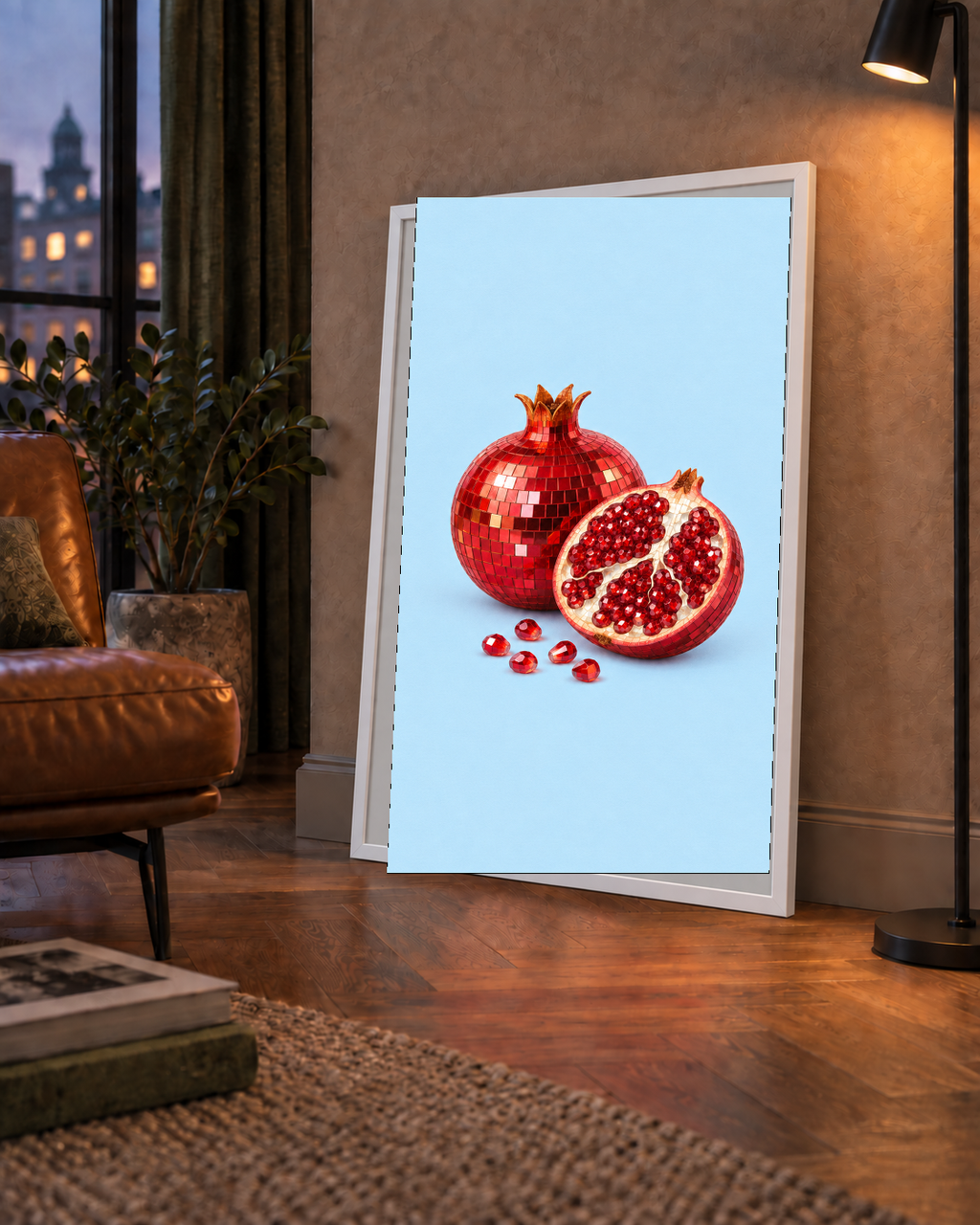 Modern Mozaik Nar İllüstrasyon Poster – Dijital Sanat