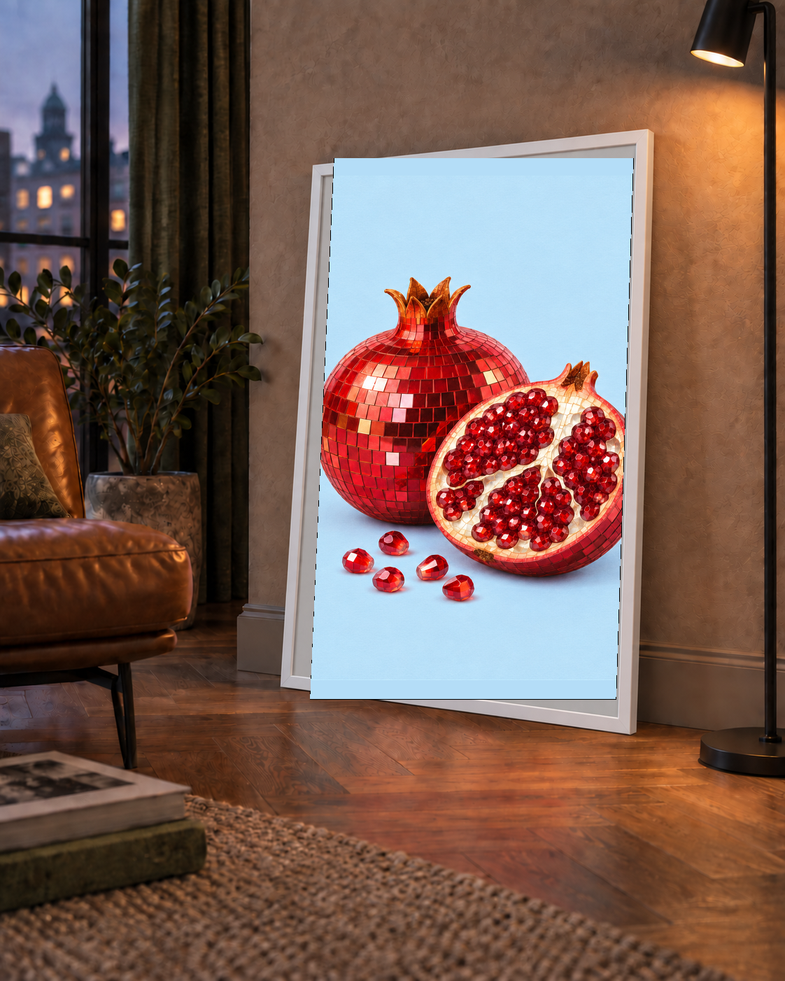 Modern Mozaik Nar İllüstrasyon Poster – Dijital Sanat