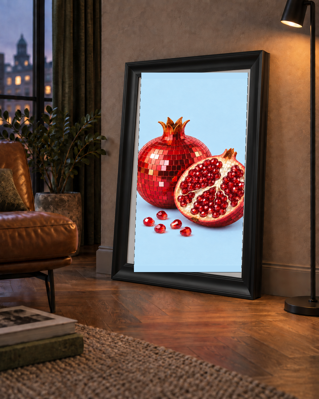 Modern Mozaik Nar İllüstrasyon Poster – Dijital Sanat