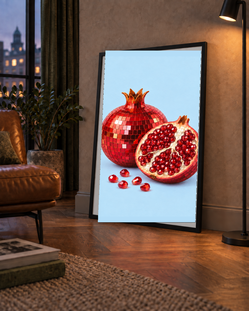 Modern Mozaik Nar İllüstrasyon Poster – Dijital Sanat
