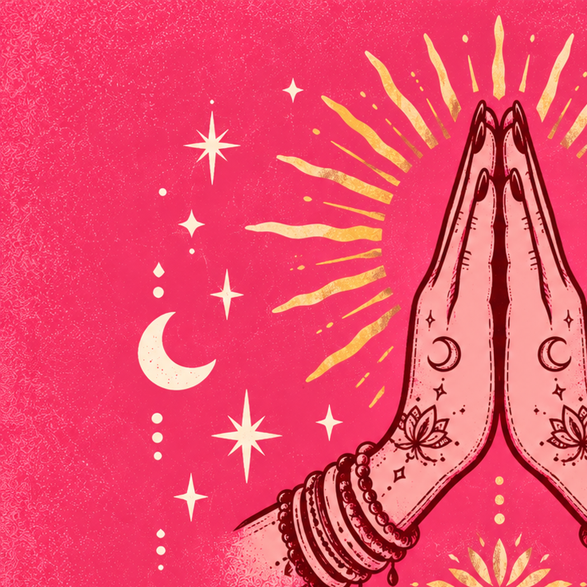 Mizahi Yoga Poster: Namaste, Bitches – Renkli Modern Tasarım — baskının yakın çekimi, kâğıt dokusu ve renk detayı