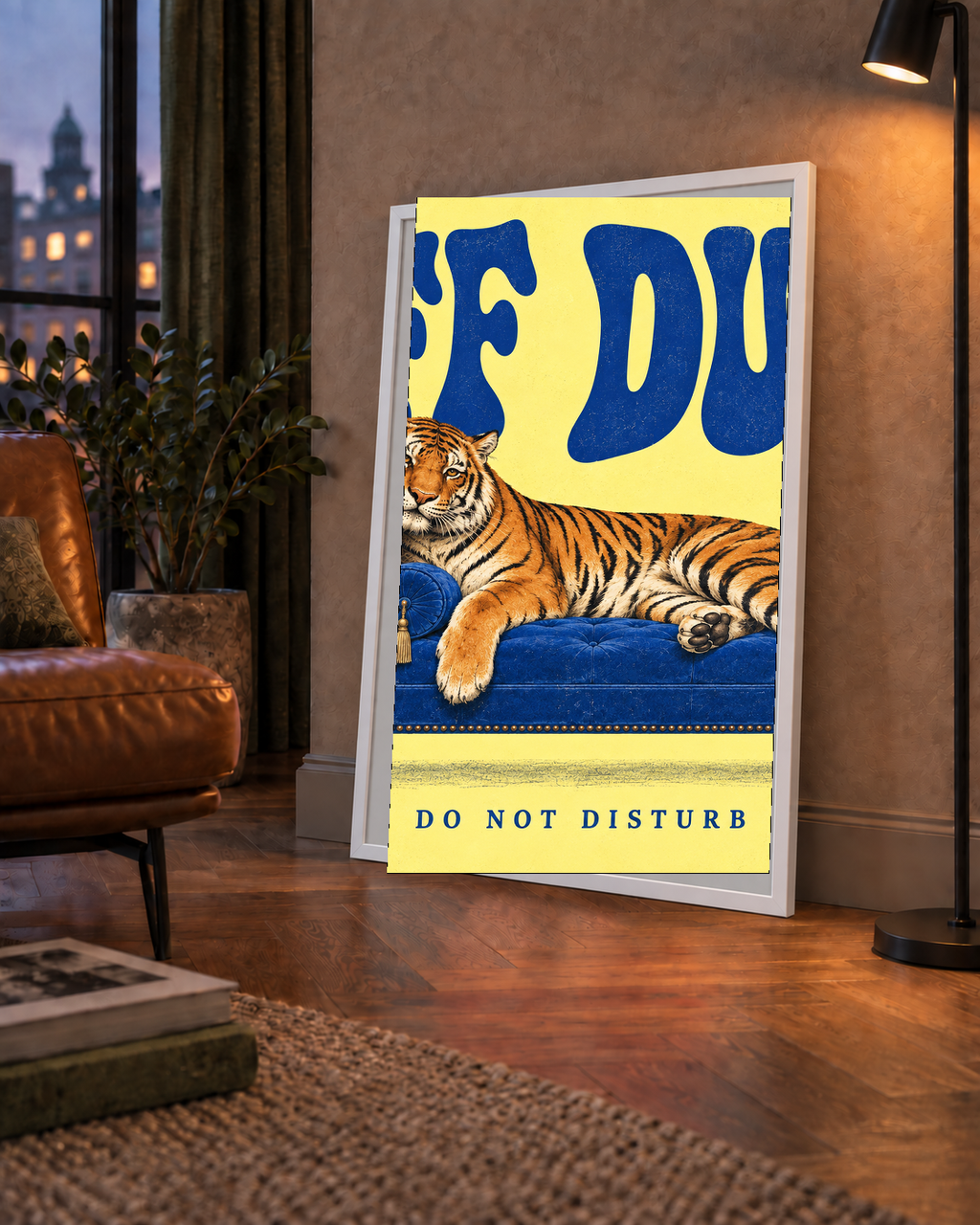 Off Duty Dinlenen Kaplan İllüstrasyonlu Poster