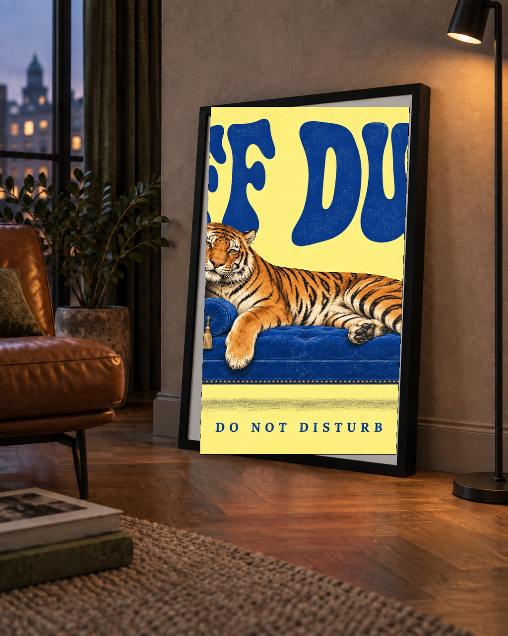 Off Duty Dinlenen Kaplan İllüstrasyonlu Poster