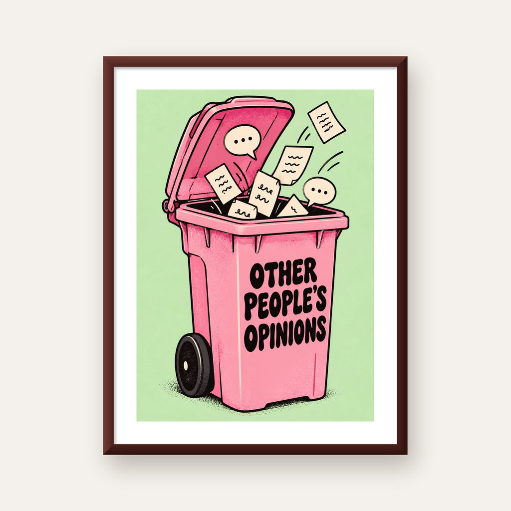 Other People's Opinions — Çöp Kutusu — ceviz çerçeveli paspartulu