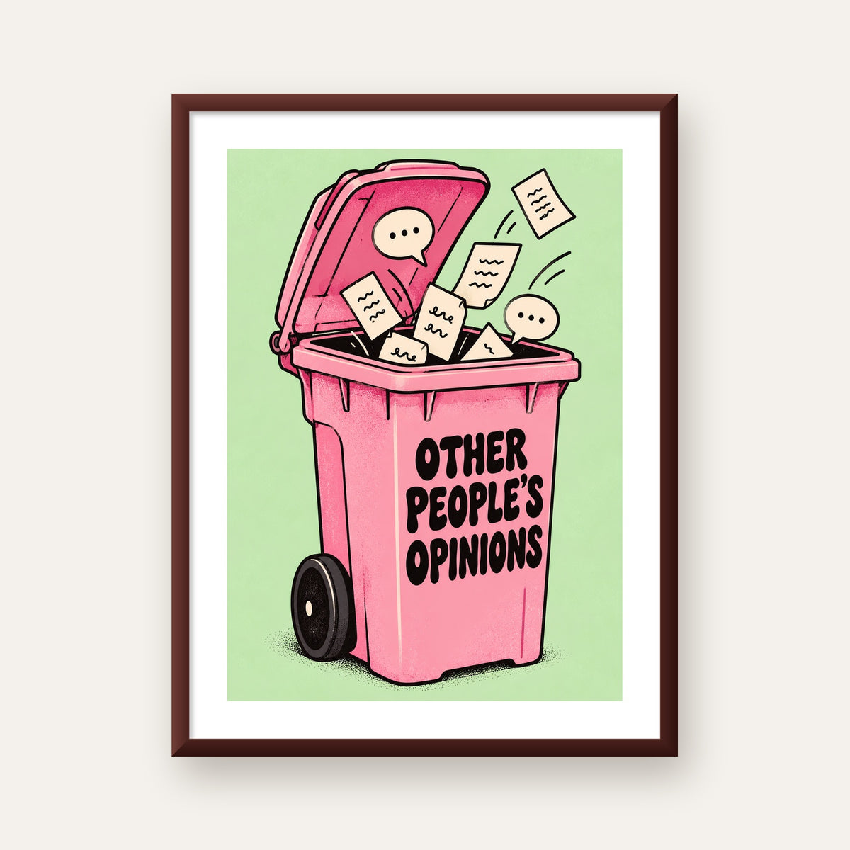 Other People's Opinions — Çöp Kutusu — ceviz çerçeveli paspartulu