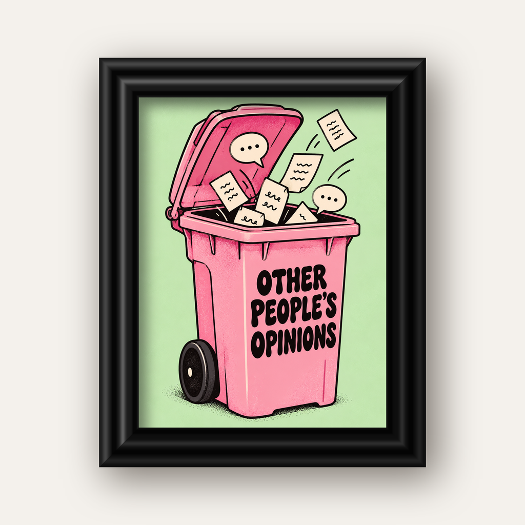 Other People's Opinions — Çöp Kutusu — siyah galeri çerçeveli