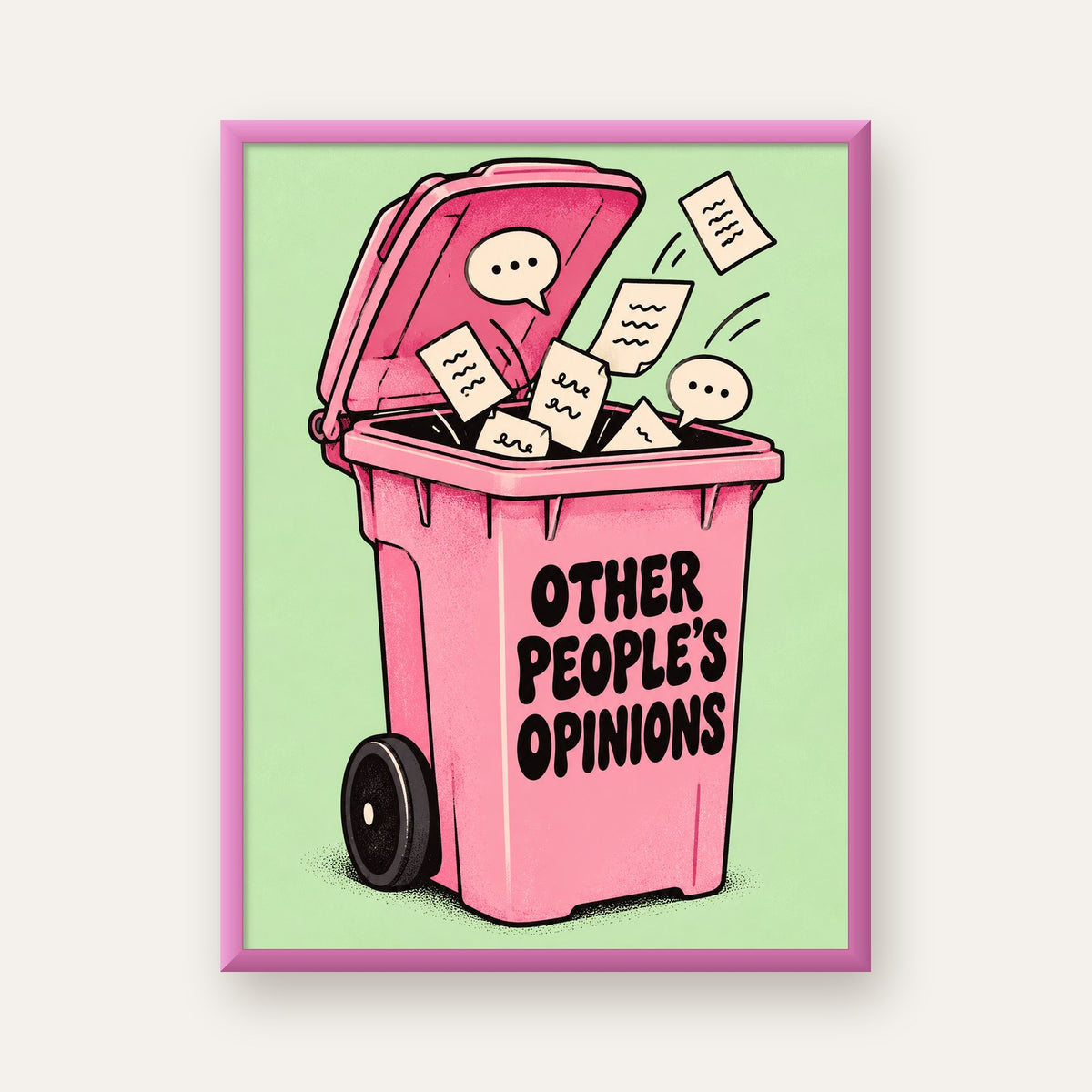 Other People's Opinions — Çöp Kutusu — pembe çerçeveli