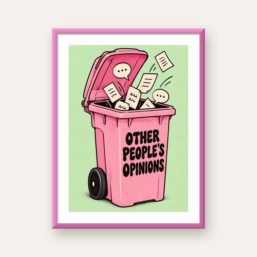 Other People's Opinions — Çöp Kutusu — pembe çerçeveli paspartulu