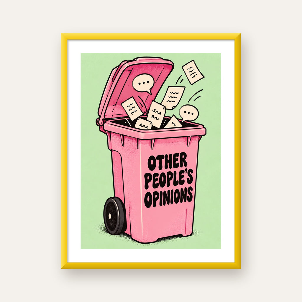 Other People's Opinions — Çöp Kutusu — sarı çerçeveli paspartulu