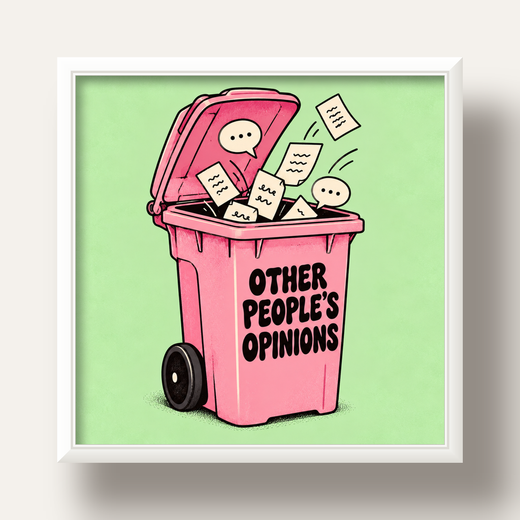 Other People's Opinions — Çöp Kutusu — beyaz derin çerçeveli