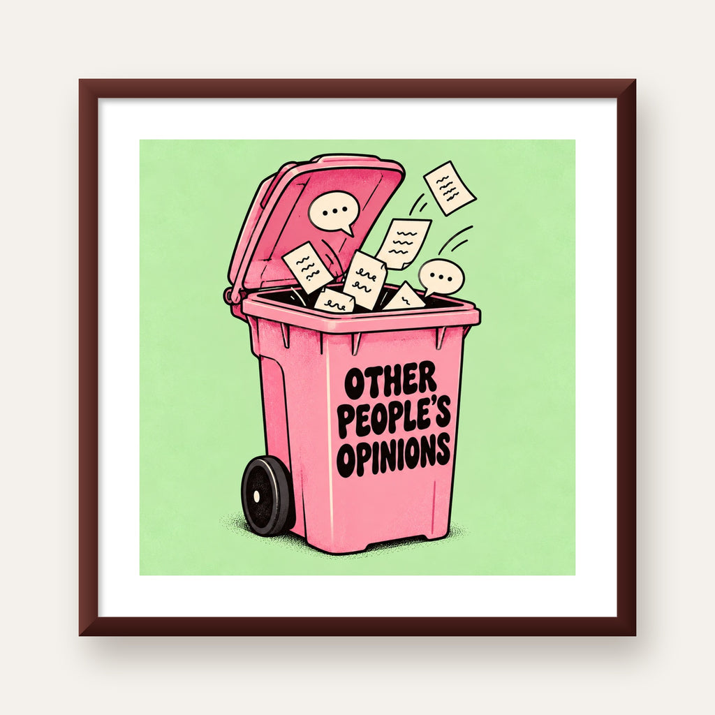 Other People's Opinions — Çöp Kutusu — ceviz çerçeveli paspartulu