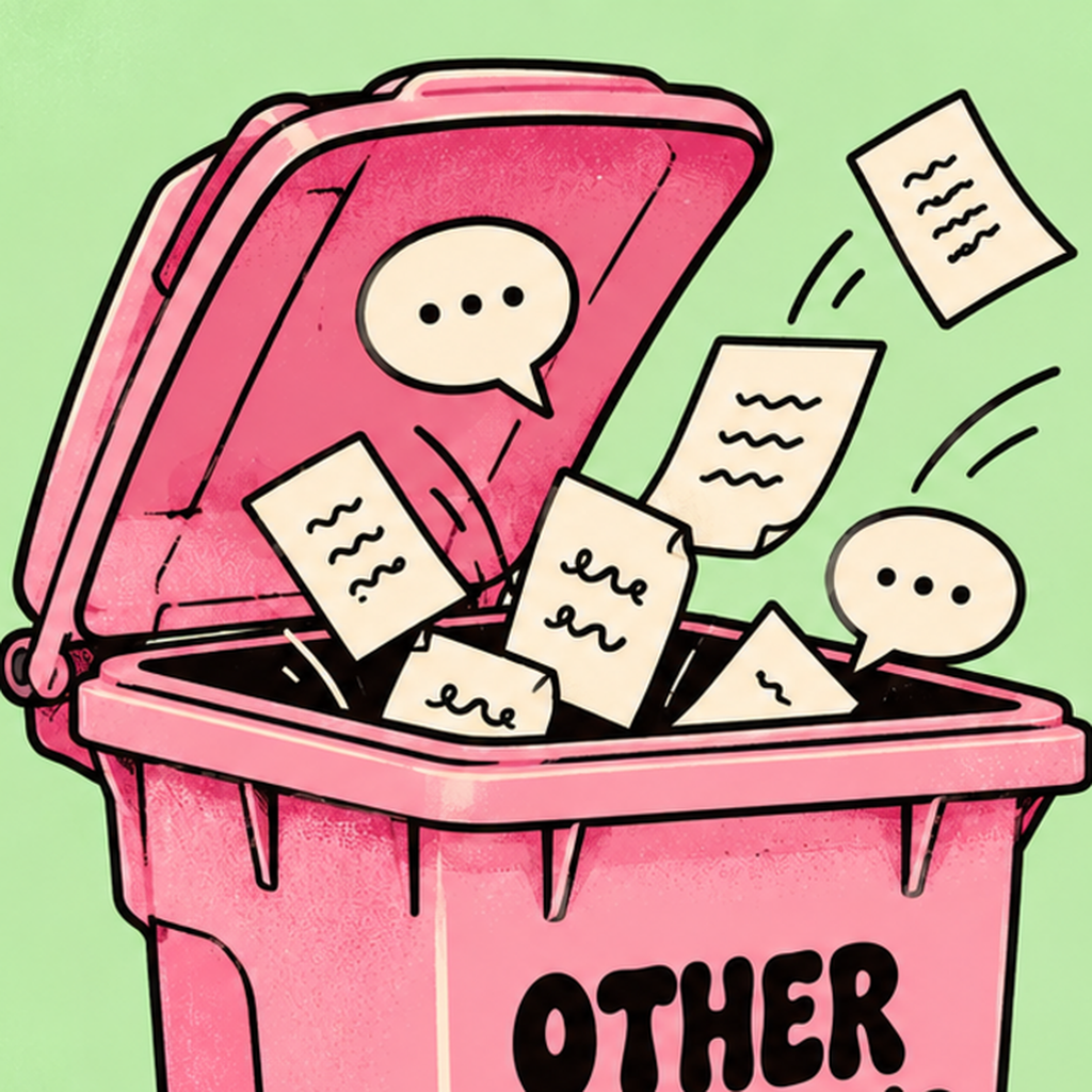 Other People’s Opinions Poster – Mizahi Motive Duvar Sanatı — baskının yakın çekimi, kâğıt dokusu ve renk detayı