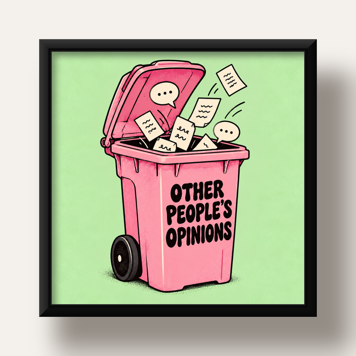 Other People's Opinions — Çöp Kutusu — siyah derin çerçeveli