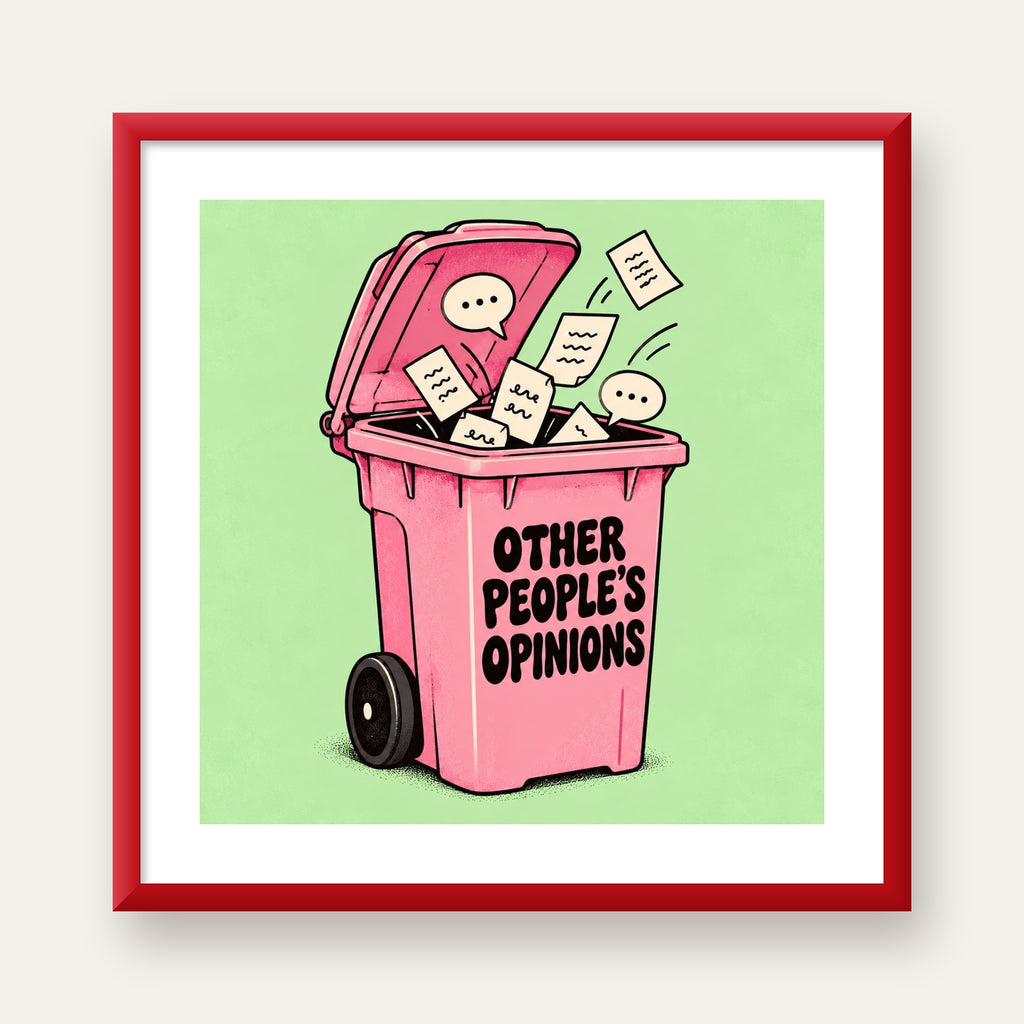 Other People's Opinions — Çöp Kutusu — kırmızı çerçeveli paspartulu