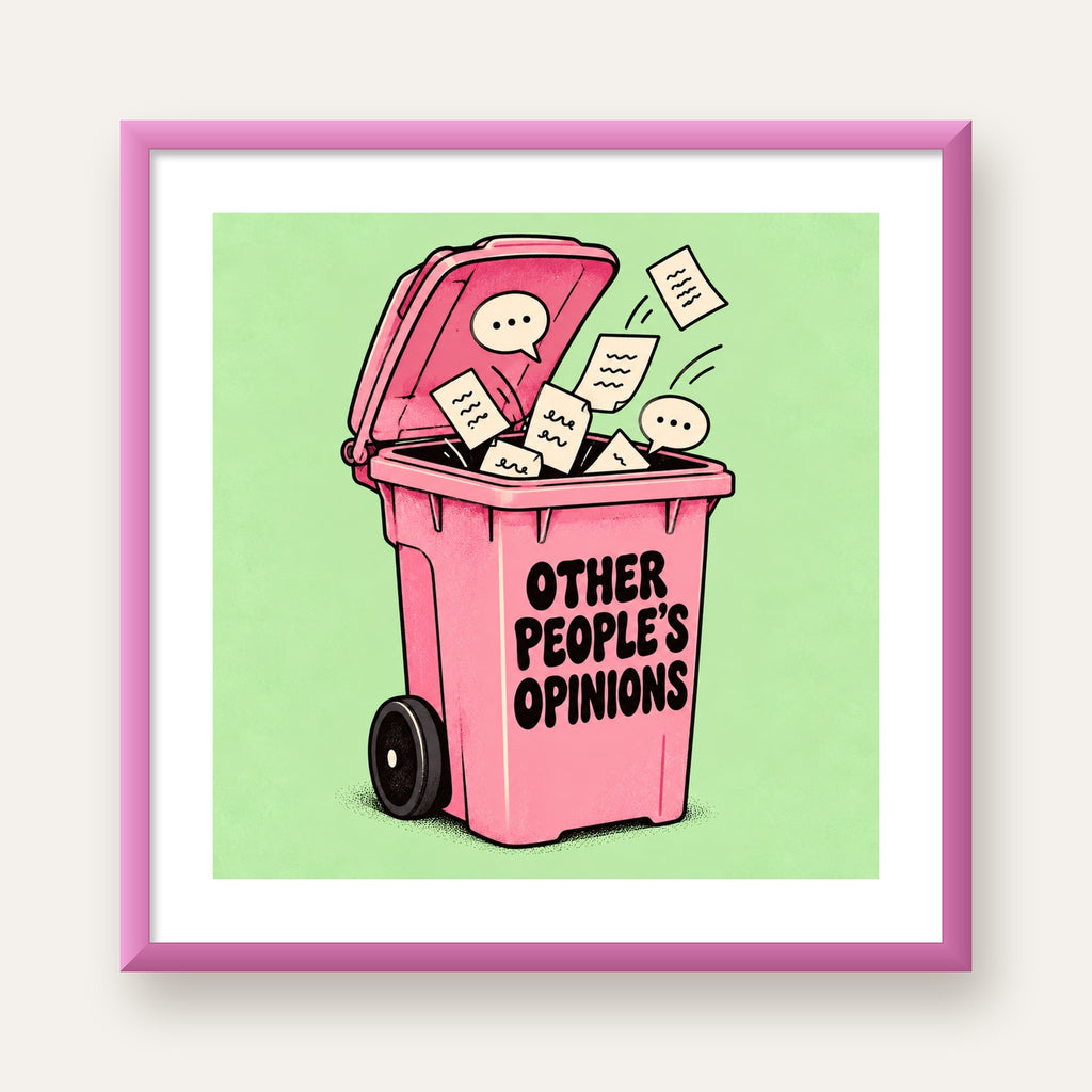Other People's Opinions — Çöp Kutusu — pembe çerçeveli paspartulu