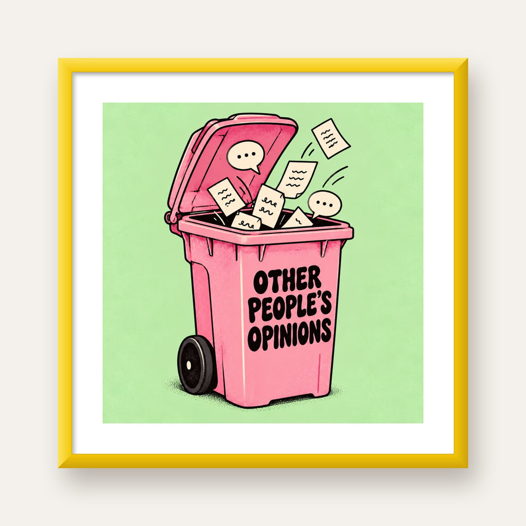 Other People's Opinions — Çöp Kutusu — sarı çerçeveli paspartulu