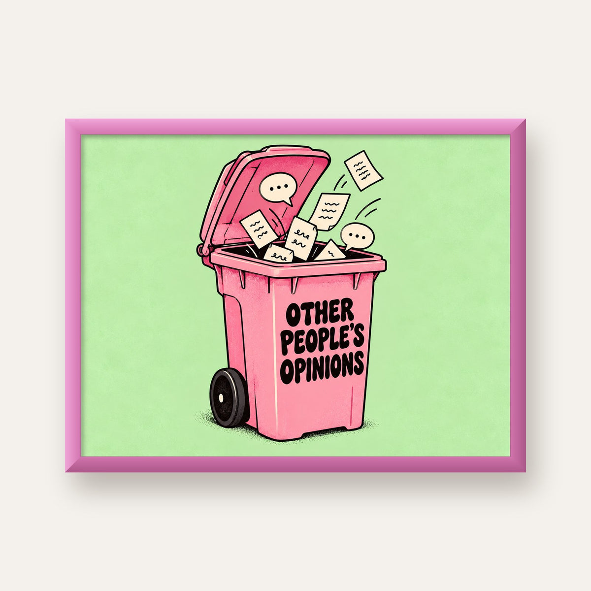 Other People's Opinions — Çöp Kutusu — pembe çerçeveli
