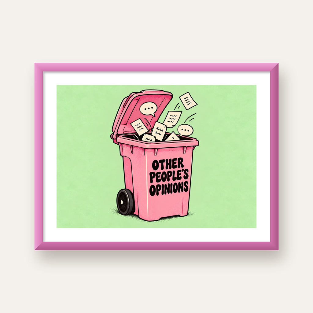 Other People's Opinions — Çöp Kutusu — pembe çerçeveli paspartulu
