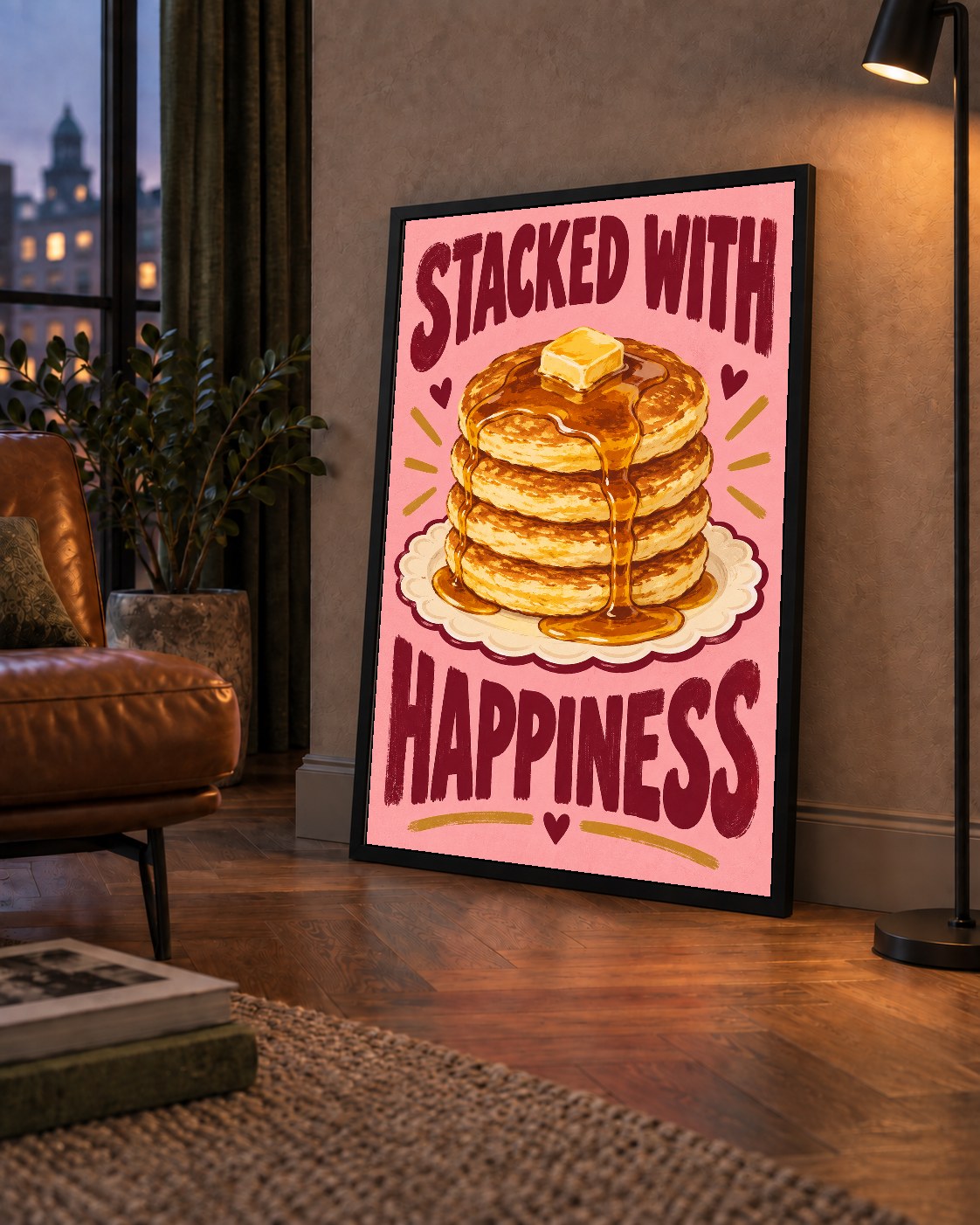 Pankek ve Mutluluk Poster - Stacked With Happiness Duvar Dekoru