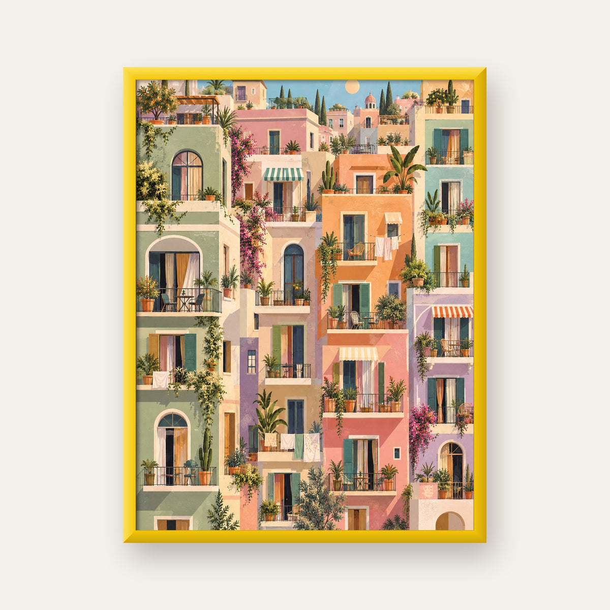 Pastel Apartman Cepheleri — sarı çerçeveli