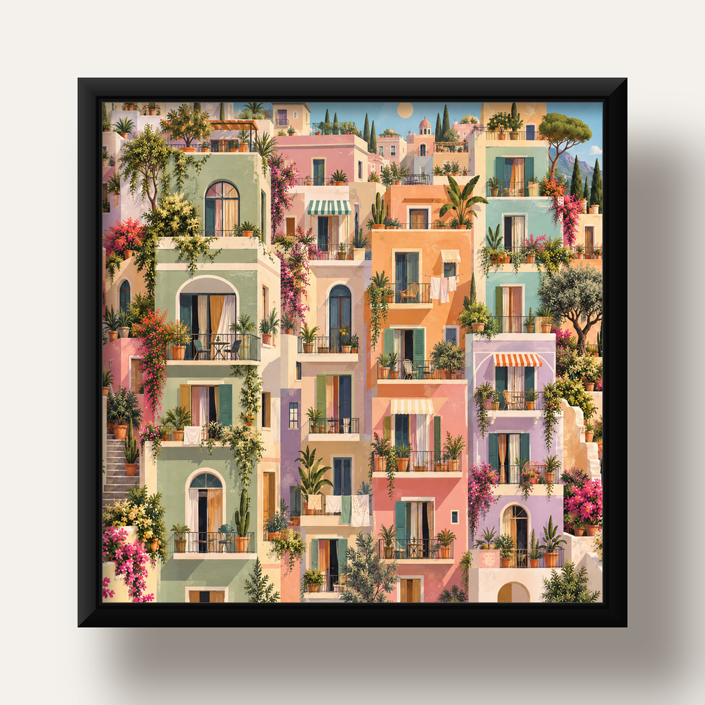 Pastel Apartman Cepheleri — siyah derin çerçeveli