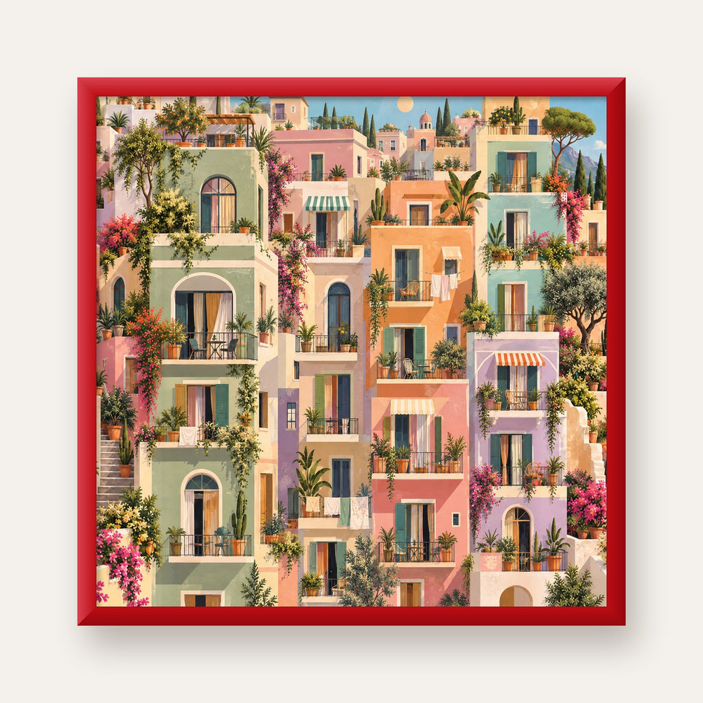 Pastel Apartman Cepheleri — kırmızı çerçeveli
