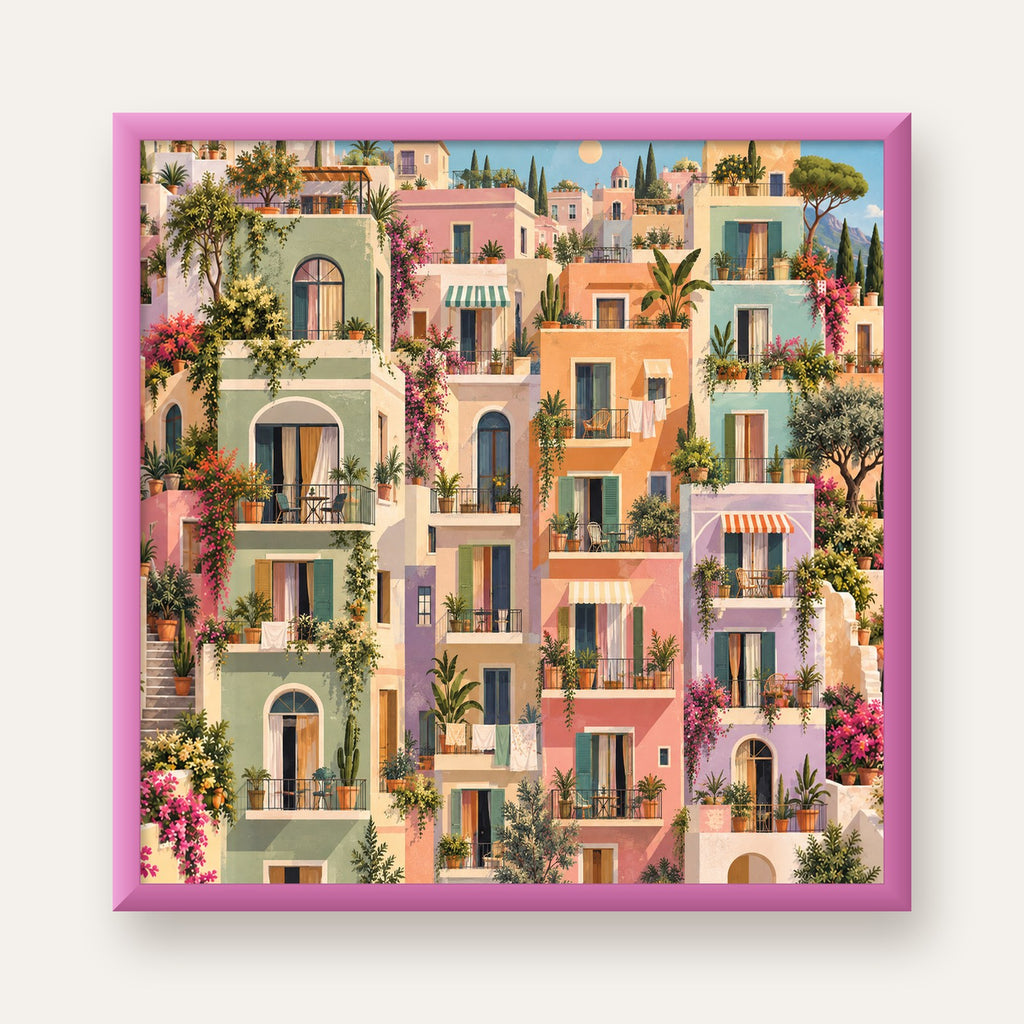 Pastel Apartman Cepheleri — pembe çerçeveli