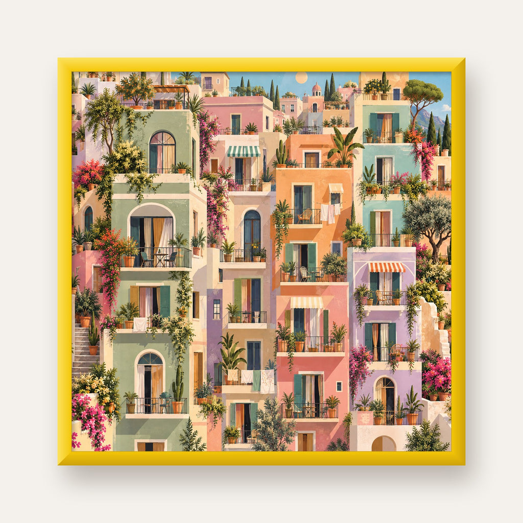 Pastel Apartman Cepheleri — sarı çerçeveli