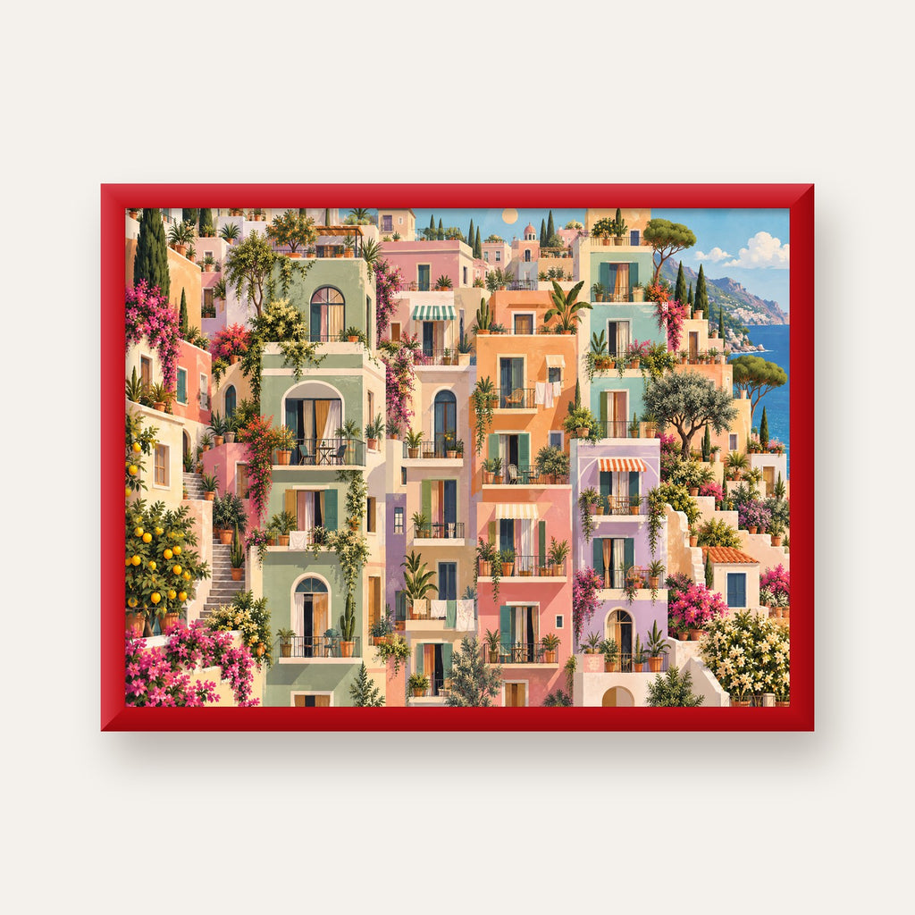 Pastel Apartman Cepheleri — kırmızı çerçeveli