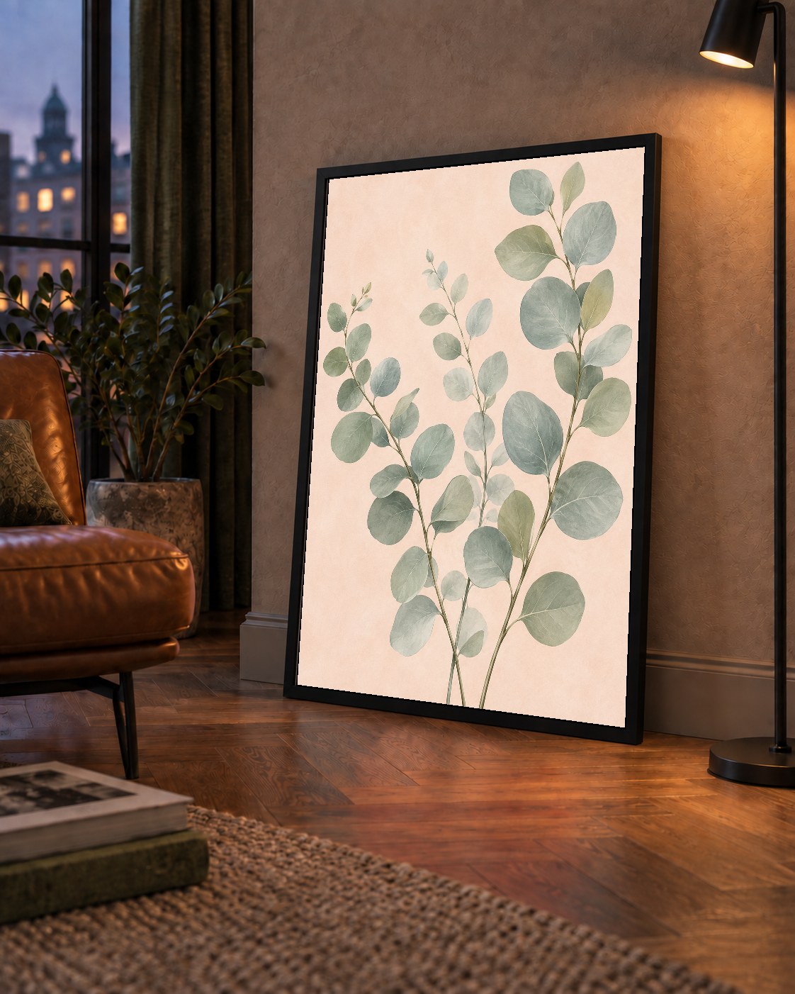 Sulu Boya Okaliptüs Dalı Poster – Pastel ve Minimalist Duvar Sanatı