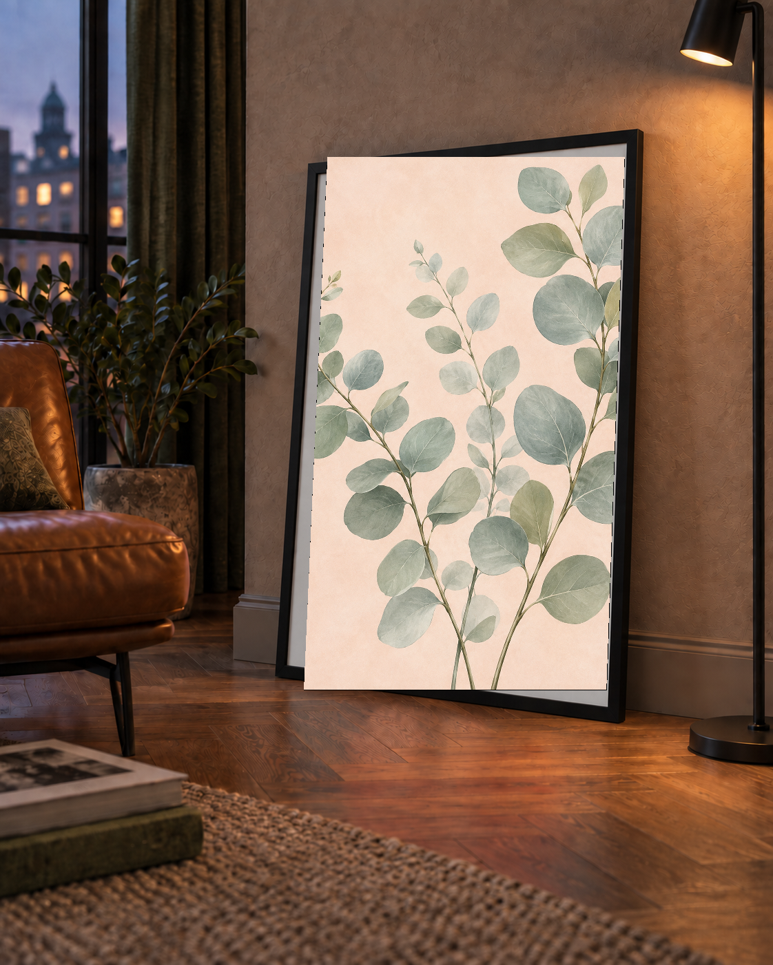 Sulu Boya Okaliptüs Dalı Poster – Pastel ve Minimalist Duvar Sanatı