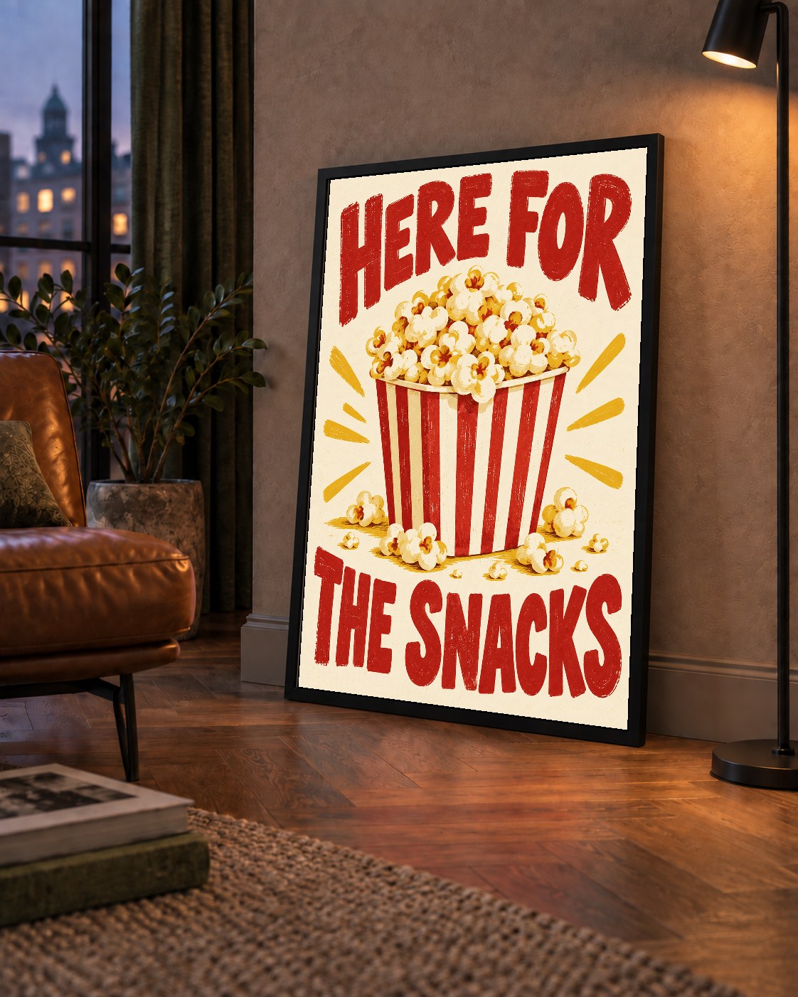 Here for the Snacks Vintage Patlamış Mısır Poster