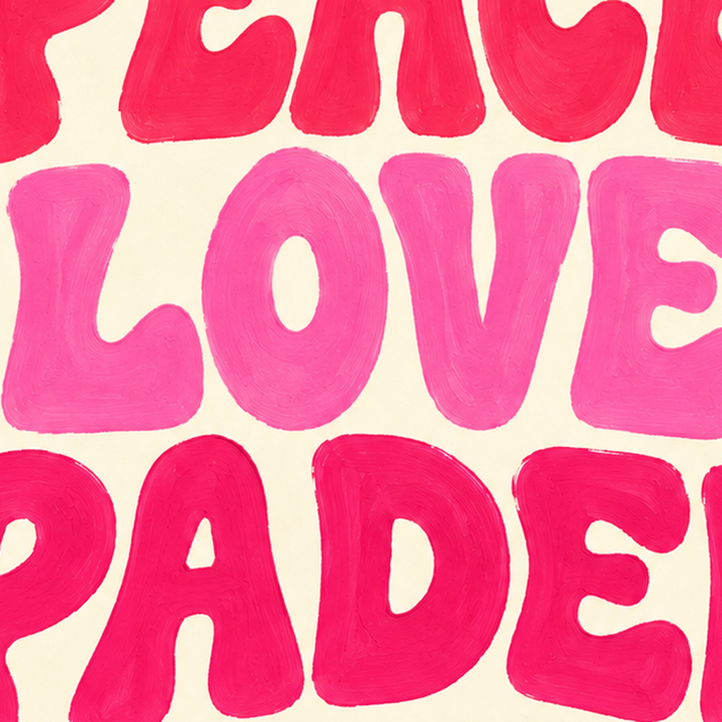 Peace Love Padel Poster – Eğlenceli Padel ve Barış Temalı Duvar Posteri — baskının yakın çekimi, kâğıt dokusu ve renk detayı