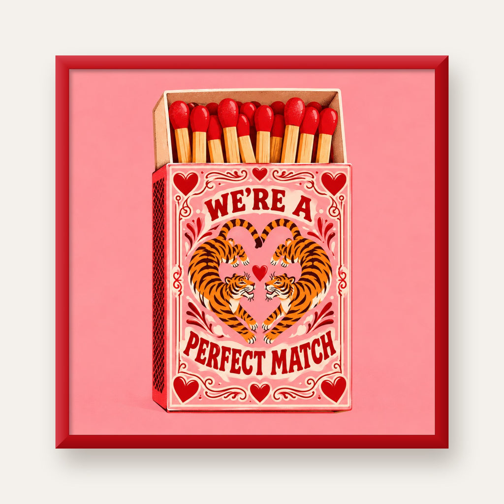 We're a Perfect Match — Kaplanlar — kırmızı çerçeveli
