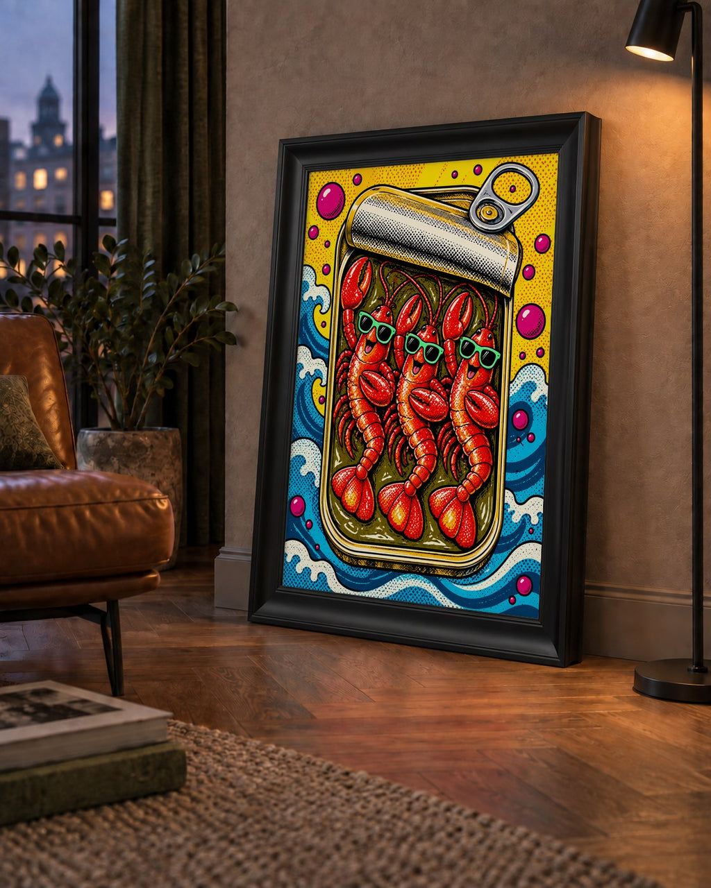 Renkli Pop Art Istakoz Konserve Poster – Eğlenceli Duvar Dekoru