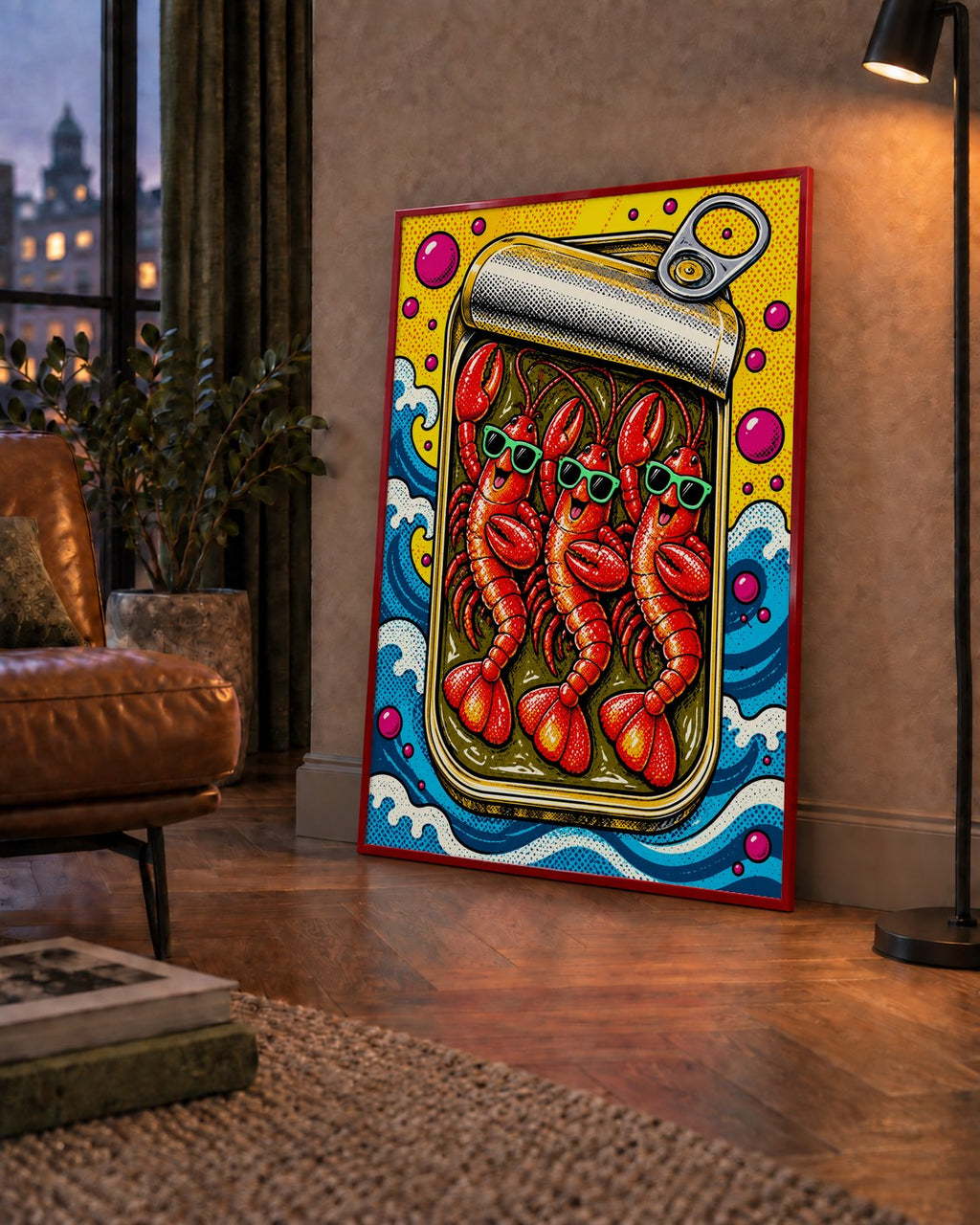 Renkli Pop Art Istakoz Konserve Poster – Eğlenceli Duvar Dekoru
