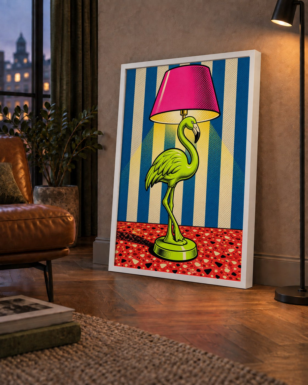 Pop Art Flamingo Lamba Poster – Renkli Duvar Dekoru
