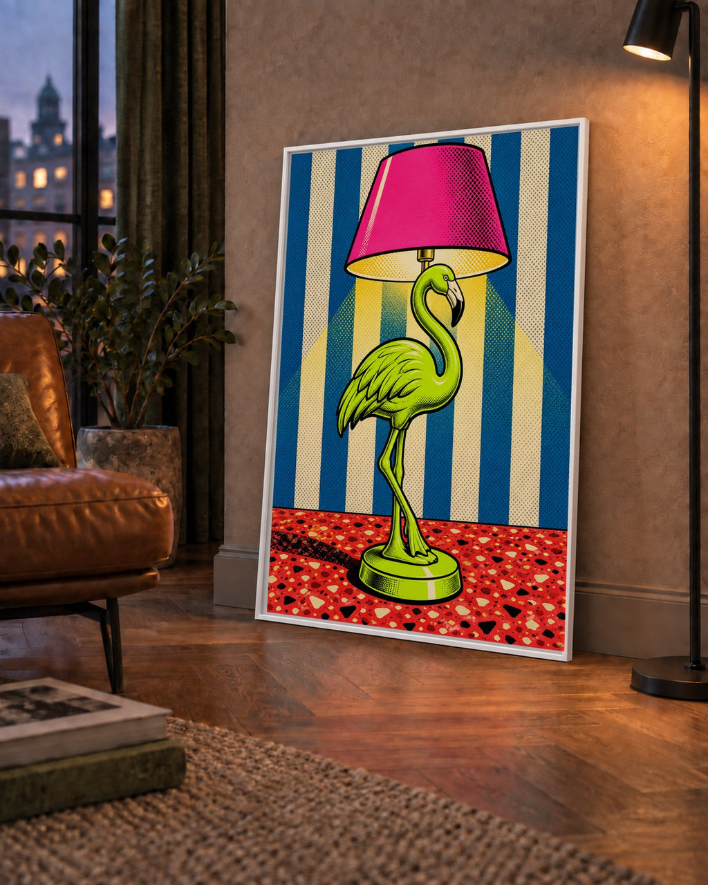Pop Art Flamingo Lamba Poster – Renkli Duvar Dekoru
