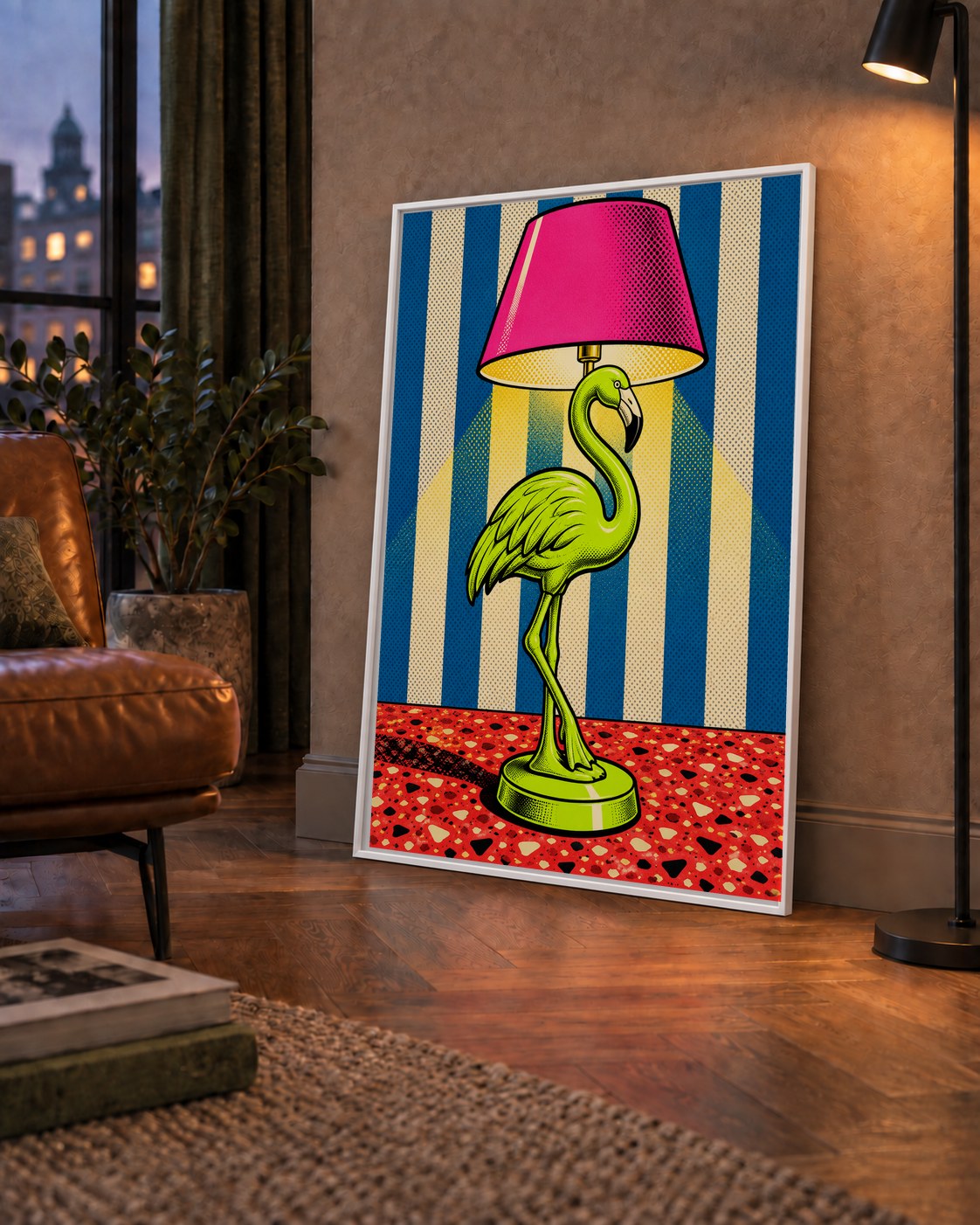 Pop Art Flamingo Lamba Poster – Renkli Duvar Dekoru