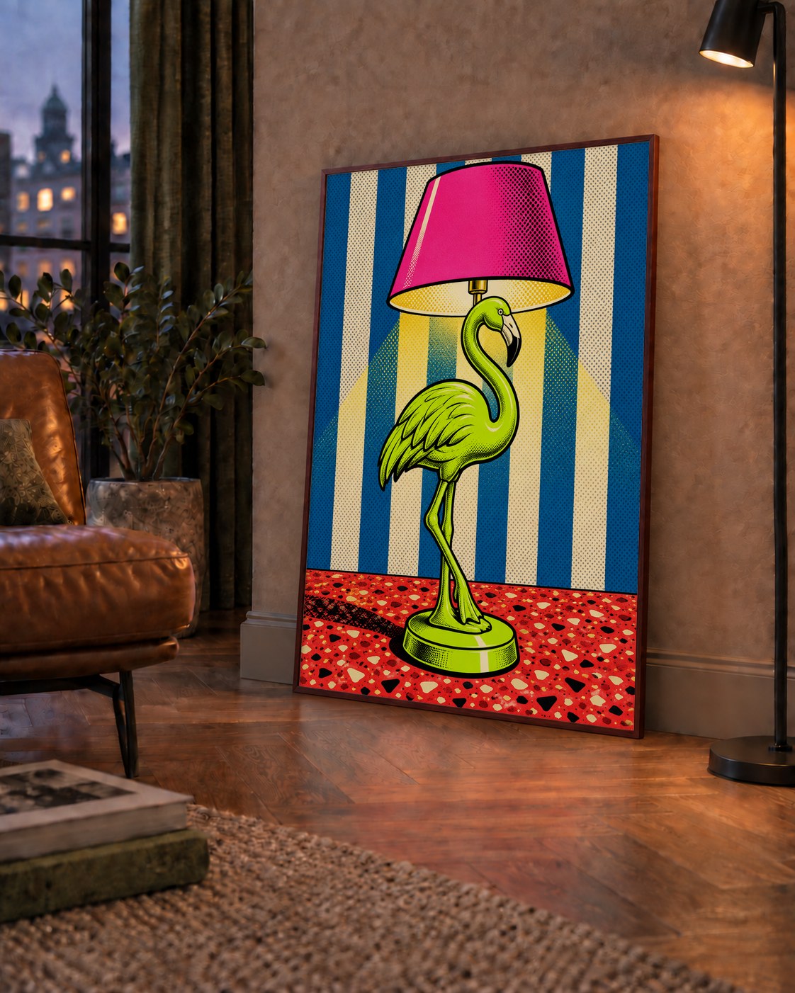 Pop Art Flamingo Lamba Poster – Renkli Duvar Dekoru