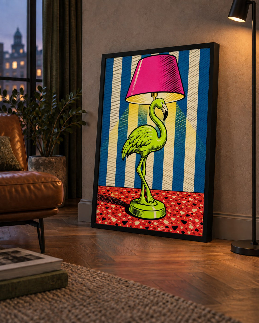 Pop Art Flamingo Lamba Poster – Renkli Duvar Dekoru