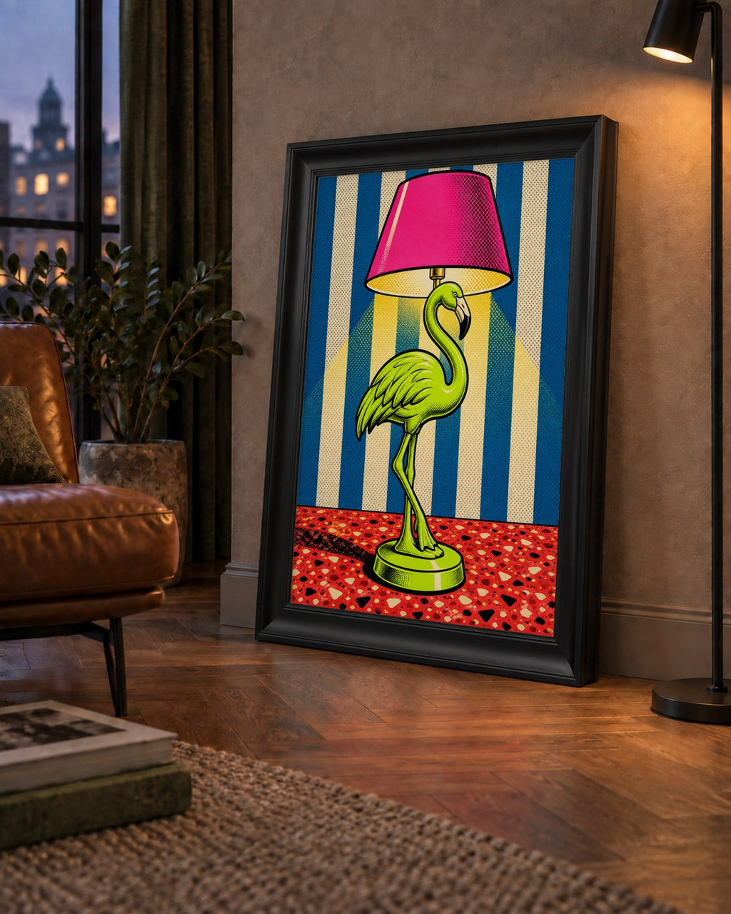 Pop Art Flamingo Lamba Poster – Renkli Duvar Dekoru