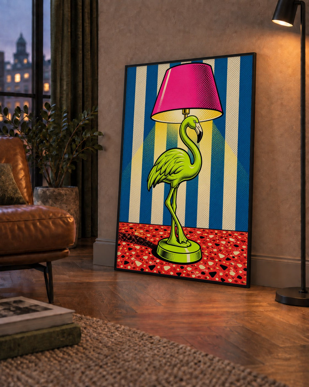 Pop Art Flamingo Lamba Poster – Renkli Duvar Dekoru