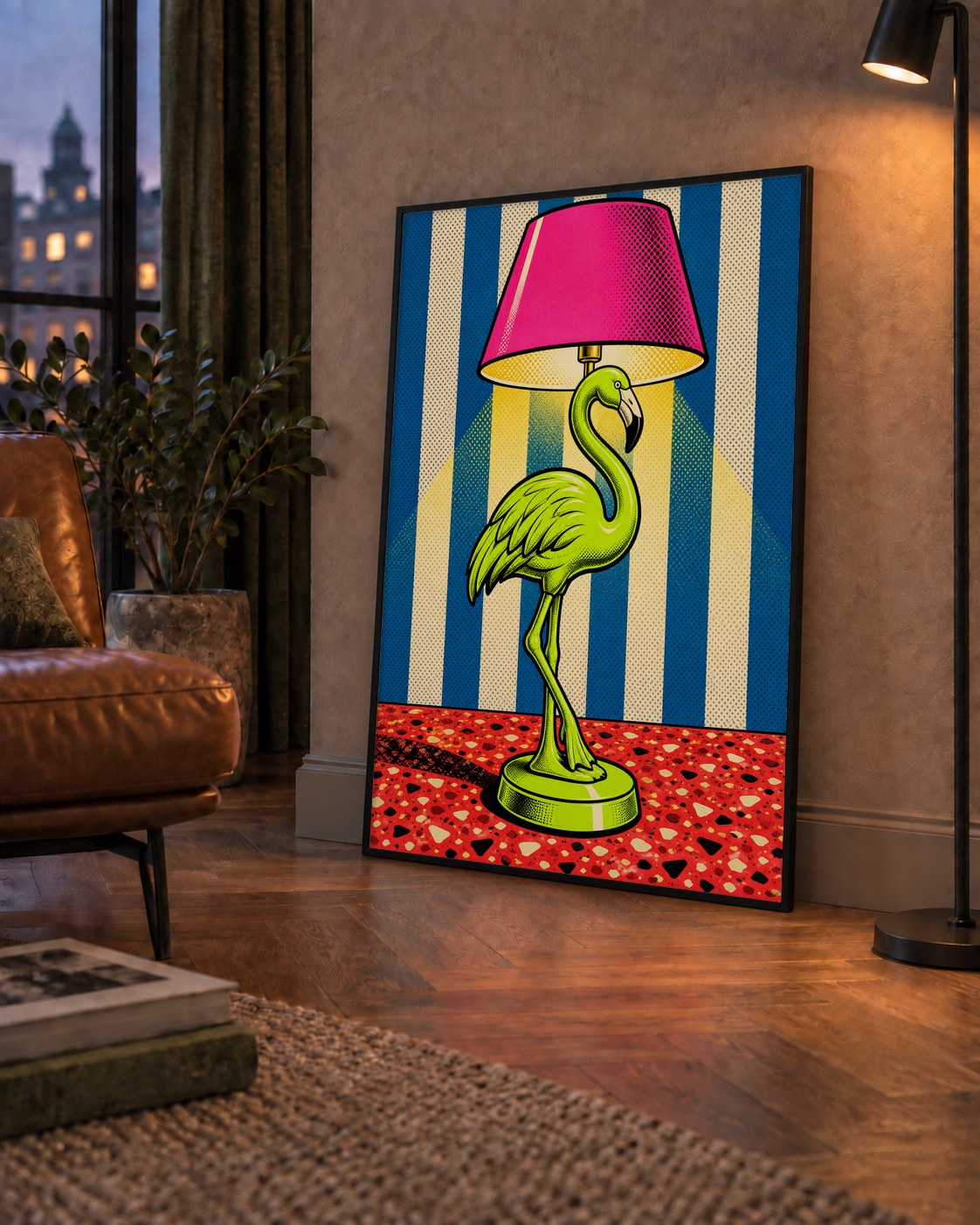 Pop Art Flamingo Lamba Poster – Renkli Duvar Dekoru