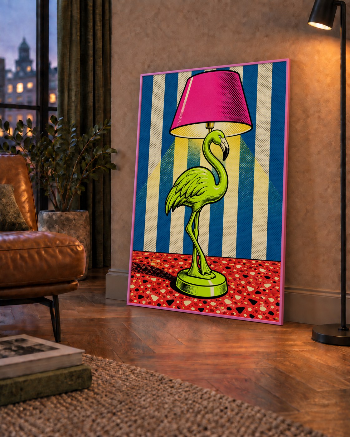 Pop Art Flamingo Lamba Poster – Renkli Duvar Dekoru