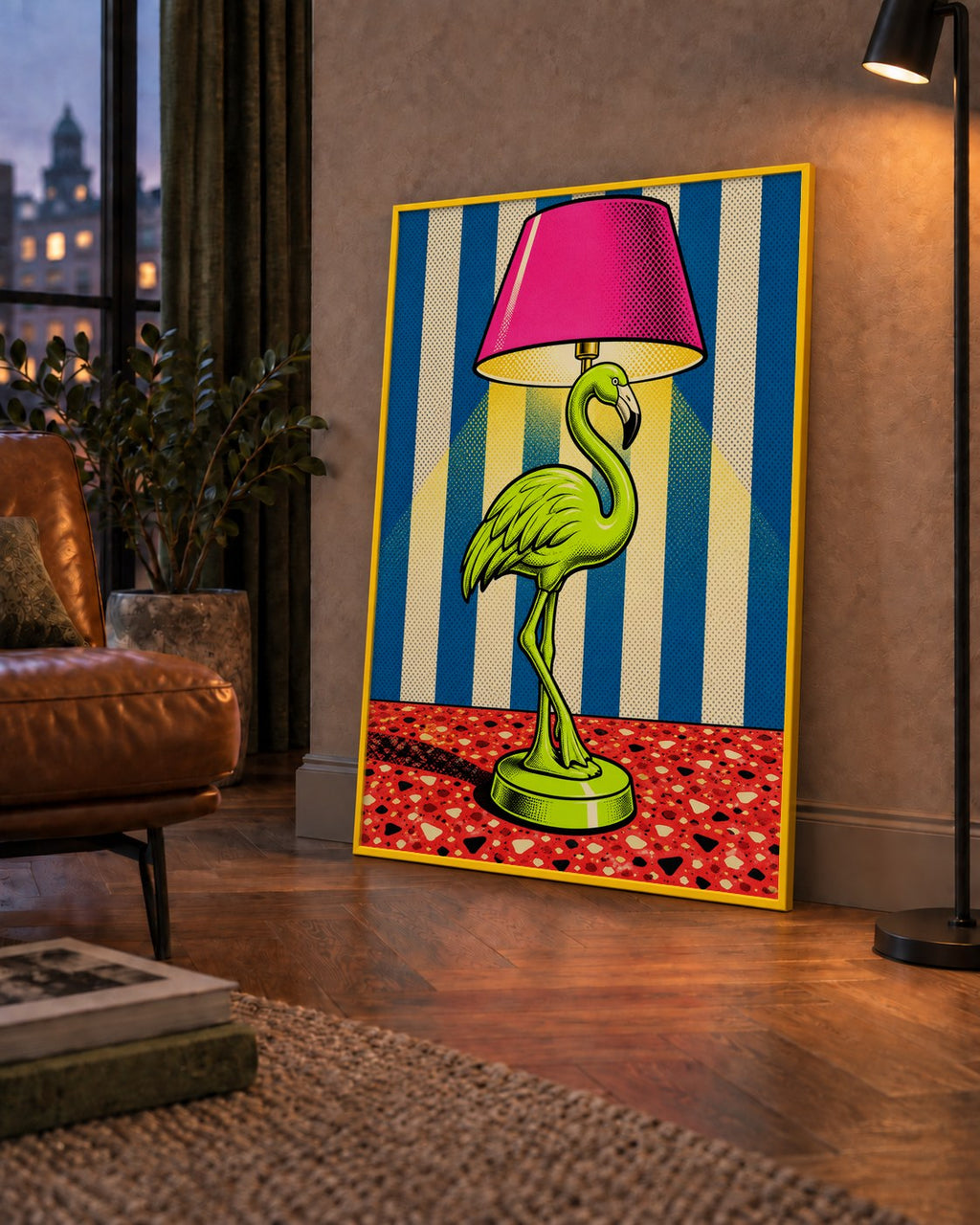 Pop Art Flamingo Lamba Poster – Renkli Duvar Dekoru