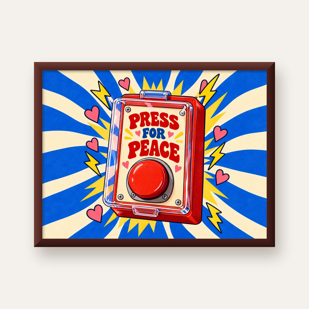 Press for Peace — ceviz çerçeveli