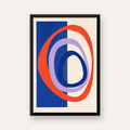 Soyut Geometrik Şekiller Poster – Modern Dijital Baskı — düz siyah çerçeveli duvar posteri